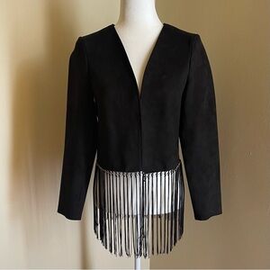 Zara Faux Suede Fringe Jacket